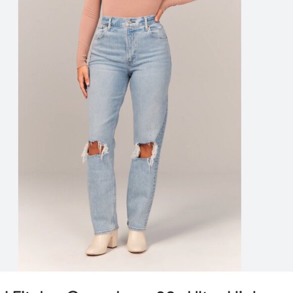 Abercrombie & Fitch Light Blue Women Jeans - Picture 2 of 6